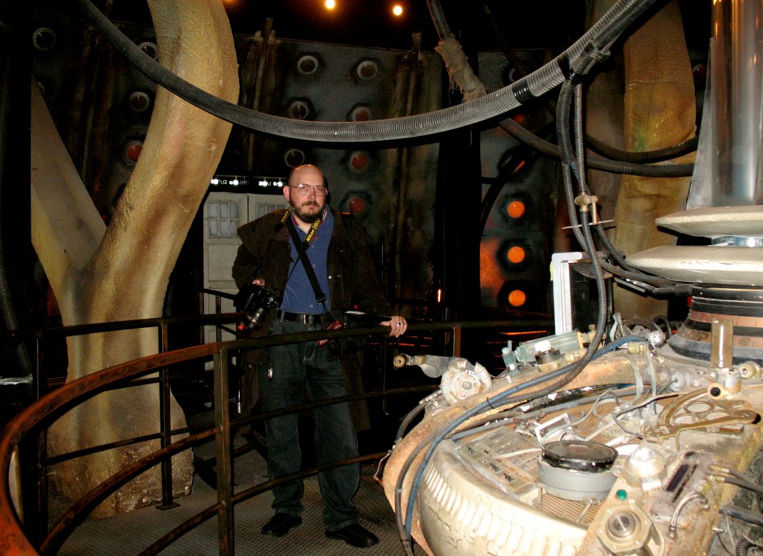 Geoff in 90s Tardis Control Room  photograph